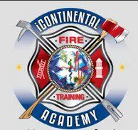 Logo of Continental Fire Academy with firefighting symbols.